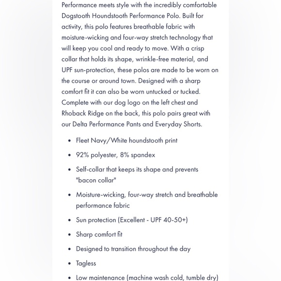 RHOBACK The Dogstooth Houndstooth Performance Polo - Sz LARGE - Picture 7 of 7